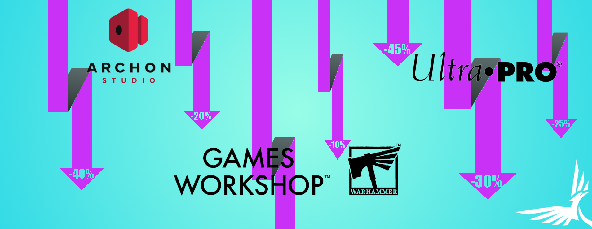 Főnixcsarnok akciók Games Workshop terepasztalos játékok Archon Studio figurás kiegészítők Ultra Pro TCG kellékek árcsökkentés