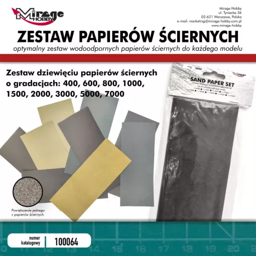 Sand Paper Set (9 darabos)