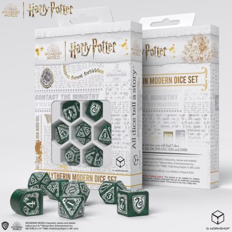 Harry Potter: Slytherin Modern Dice Set - Green
