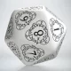 D20 Level Counter White & black Die (1)