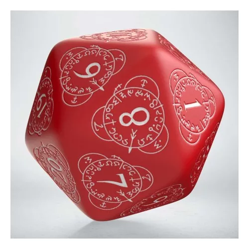 D20 Level Counter Red & white Die (1)