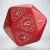 D20 Level Counter Red & white Die (1)