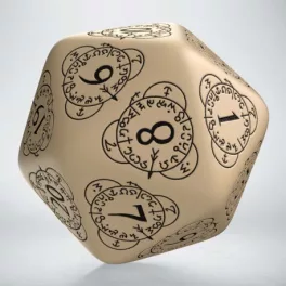 D20 Level Counter Beige & black Die (1)