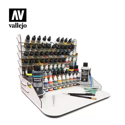 Paint display and work station (40x30cm) with vertical storage