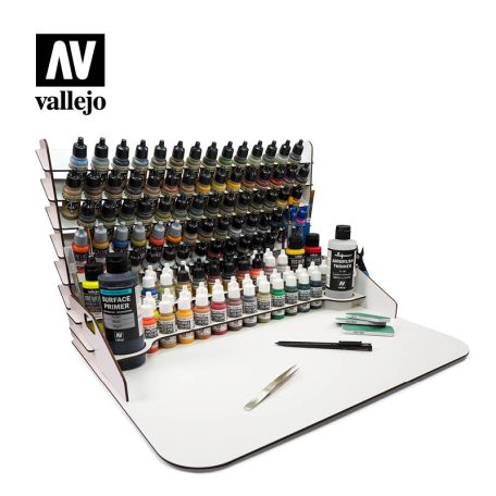 Paint diplay and work station (50x37cm) with vertigal storage