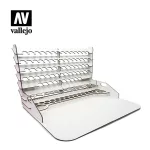 Paint diplay and work station (50x37cm) with vertigal storage