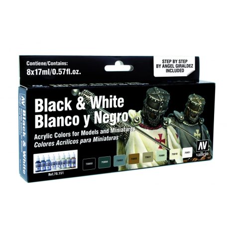 70151 Model Color - Black & White by Angel Giraldez Paint set