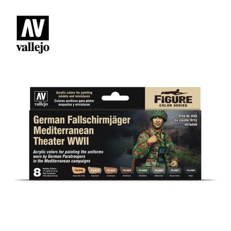 Model Color - German Fallschirmjäger Mediterranean Theater WWII Paint Set by Jaume Ortiz