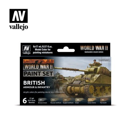 70204 Model Color - WWII British Armour & Infantry Paint set
