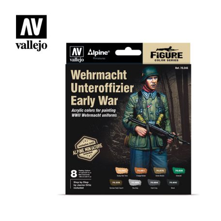 Model Color - Wehrmacht Unteroffizier Early War Paint Set + Alpine Miniature