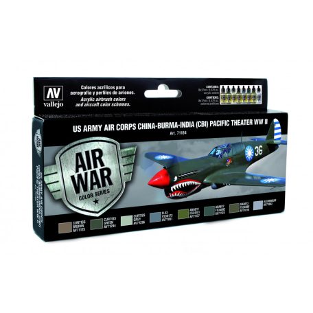 71184 Model Air - US Army Air Corps China-Burma-India Pacific Theather (CBI) WWII Paint set