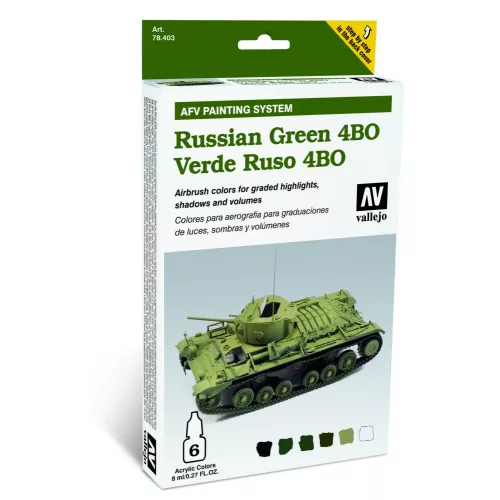 78403 Model Air - AFV Russian Green 4BO Armour Painting System Paint set