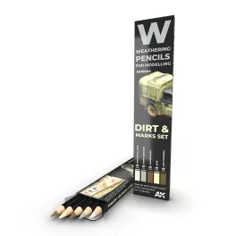 Watercolor Pencil Set Splashes, Dirt And Stains