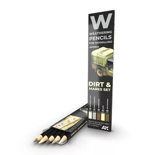 Watercolor Pencil Set Splashes, Dirt And Stains