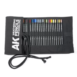   Weathering Pencils - Weathering Pencils Full Range Cloth Case (37 Waterpencil Colors)