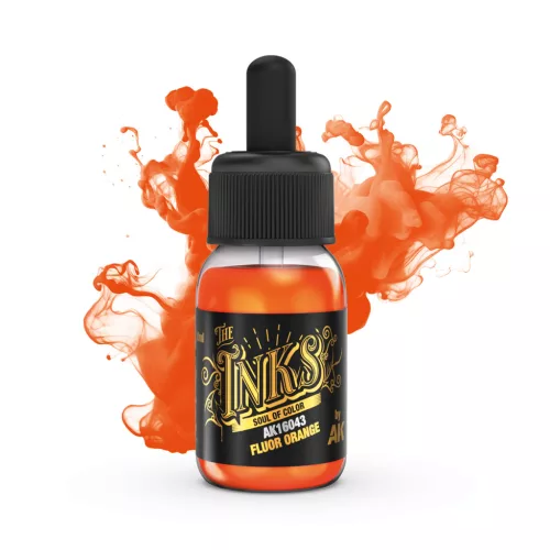 Fluor Orange – akril modellfesték (ink)