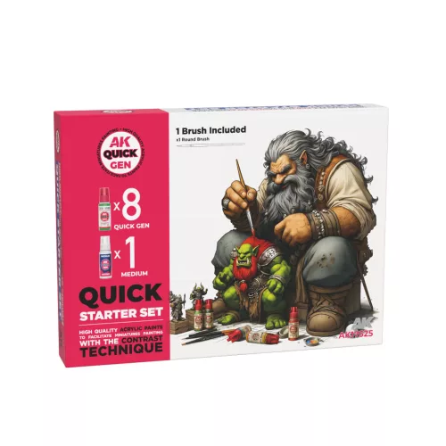 QUICK STARTER SET (8 QUICK GEN + 1 MEDIUM + 1 FREE BRUSH)
