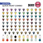 QUICK PAINT COMBO-100 COLORS (80 QUICK GEN +20 3GEN +3 FREE BRUSHES +1 MEDIUM 18ML)
