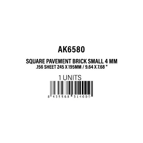 Textured Sheet Pavement Square Brick - Small