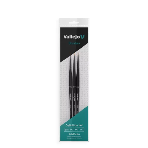 Brush Set - Definition Set - Synthetic fibers (Sizes 4/0, 3/0 & 2/0)