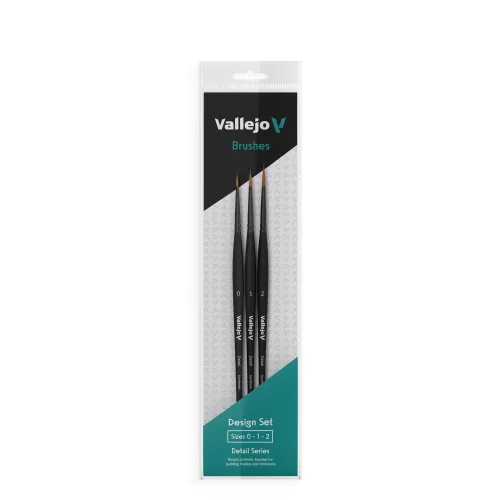 Brush Set - Design Set - Synthetic fibers (Sizes 0, 1 & 2)