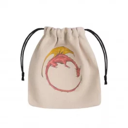 Dragon Beige & multicolor Dice Bag