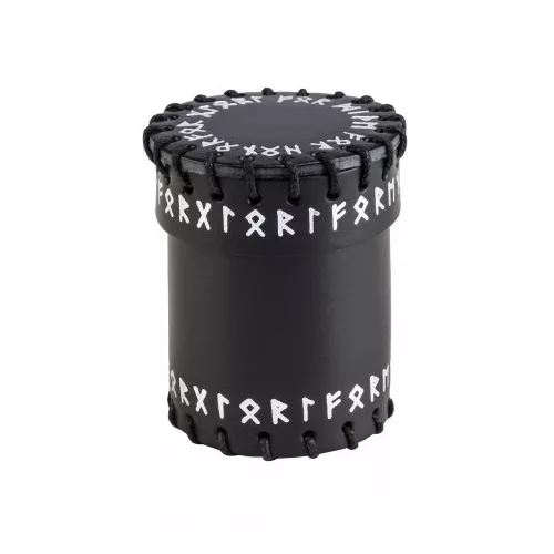Runic Black Leather Dice Cup
