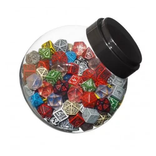Jar of dice with D6, D10, D20 (150)