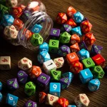 Jar of dice with D6, D10, D20 (150)