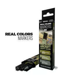   WWII ALLIED AIRCRAFT COCKPIT COLORS - SET 3 REAL COLORS MARKERS