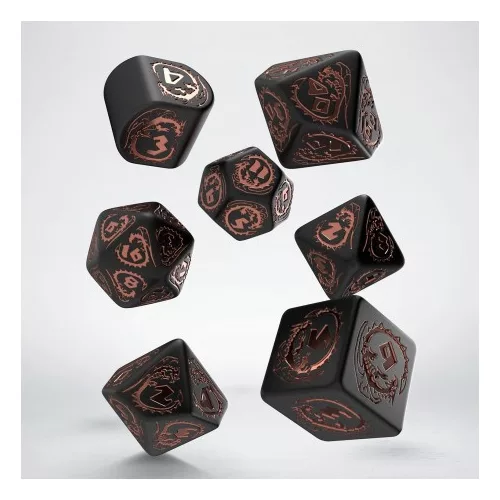 Dragons Modern Dice Set Black & copper