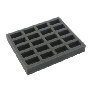 half-sized foam tray for 20 miniatures na 25 mm bases