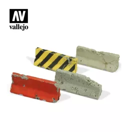 SC215 Vallejo Scenics - Damaged Concrete Barriers
