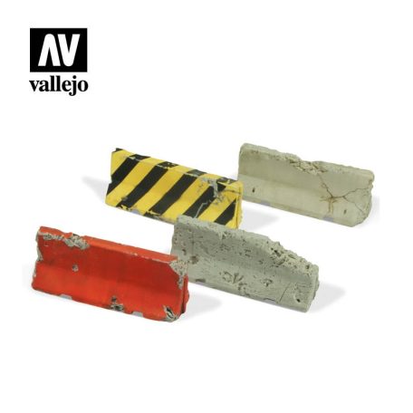 SC215 Vallejo Scenics - Damaged Concrete Barriers