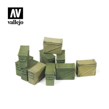 SC221 Vallejo Scenics - Large Ammo Boxes 12,7 mm.