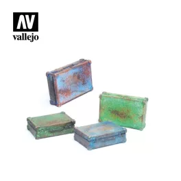 SC226 Vallejo Scenics - Metal Suitcases