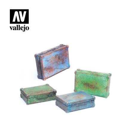 SC226 Vallejo Scenics - Metal Suitcases