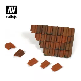 SC230 Vallejo Scenics - Damaged Roof Section and Tiles