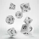 Classic RPG White & black Dice Set (7)