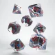Classic RPG Translucent & blue-red Dice Set (7)
