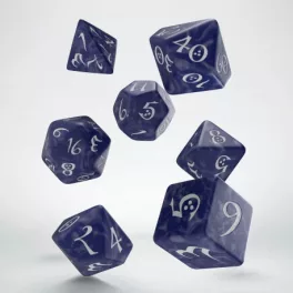 Classic RPG Cobalt & white Dice Set (7)