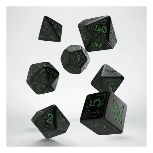 Call of Cthulhu Black & green Dice Set (7)