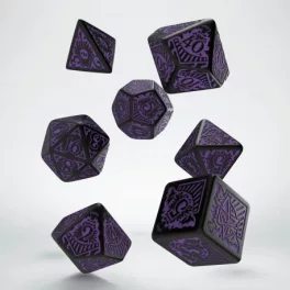 COC Horror on the Orient Express Black & purple Dice Set (7)