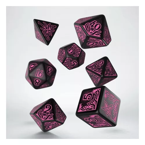 Call of Cthulhu 7th Edition Black & magenta Dice Set