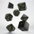 Elvish Black & glow-in-the-dark Dice Set (7)