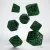 Forest 3D Green & black Dice Set (7)