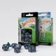 Shimmering Llama Dice Set (Glittering dark blue & white)
