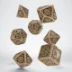 Steampunk Clockwork Beige & brown Dice Set (7)