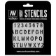ST-LET002 Vallejo Stencils - Stamp Font