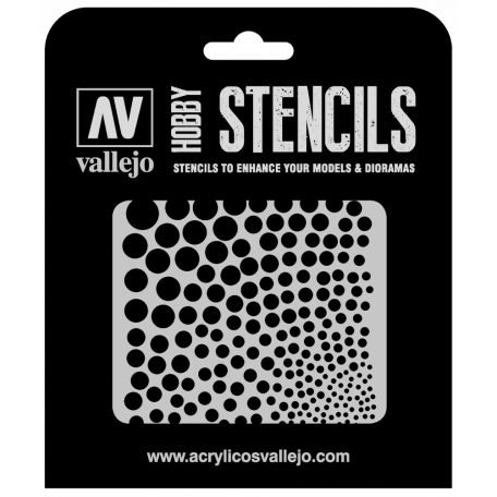 ST-SF002 Vallejo Stencils - Circle Textures